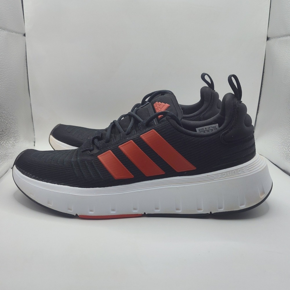 Adidas Swift Run 23 Running Shoes Mens 7.5 Black Mesh Scarlet Red IG4706 - Picture 6 of 10